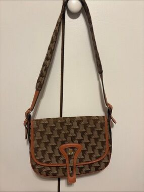 Vintage Lanvin Paris Monogram Canvas Crossbody Bag – Brown/Tan